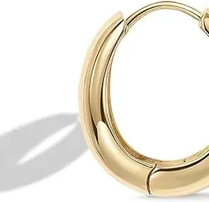 NALINI & SON'S Twisted Gold Chunky Hoop Earrings For Women Thick Hoop Earrings Fashion Jewelry