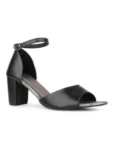 Inc.5 Womens Black Party Wear Solid Square Heels
