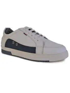 Jaripeo by BUCKAROO Jaripeo CORZEN Vegan Leather White Casual Shoes for Men: Size UK 7