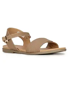 Bata Women's Ballerina S/L Beige Sandals -3 UK (5618889)