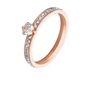 INKO & CO Rose Gold Diamond Ring for Women – Luxury Engagement or Wedding Ring with Sparkling Diamonds | Timeless Design(1pcs) (7)