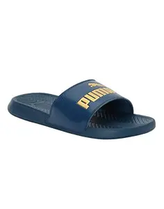 PUMA Unisex Adult Popcat one8 Gibraltar Sea Team Gold Flat Sandal-6 Kids UK (37237802)