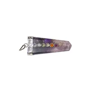 Arka Surya Crystals 7 Chakra Amethyst Pendant for Harmonize Your Chakras and Awaken Your Spirit
