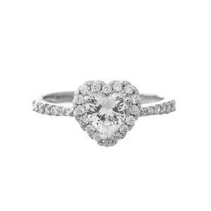 VOYLLA Valentine's Day Love In Bloom Solitaire Ring|Women Cz Rings|Rings For Women|Valentine Gift|Gift For Women|Western|Summer|Chic|Stylish|Casual|Valentine's Day Gift|