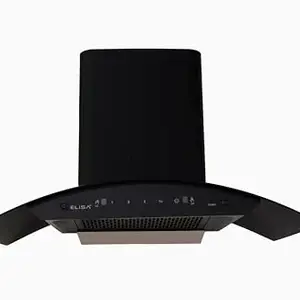 Elisa Crown Black Wall Mounted Kitchen Chimney 90 CM