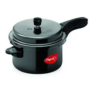 Pigeon by Stovekraft Titanium Hard Anodized Aluminium Outer Lid Pressure Cooker - 5 Litres - Black price in India.