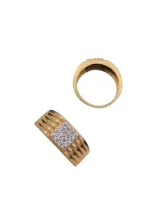 Stylish Men's Designer Ring Diamond Gold Ring For Men Ring/Gold Ring||JEWELRYRING-134-23