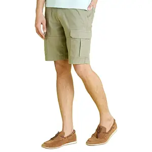 Celio Men Solid Green Cargo Shorts