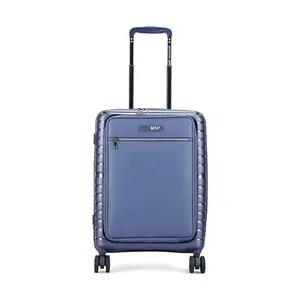 HARDSIDE Polypropylene STROLLEY 8W with Laptop and Tablet Compatible 55 CM Lightweight with TSA Lock (Blue)