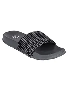 Carlton London mens CL-M-AVI-SL353 Black Slide Sandal - 8 UK (CL-M-AVI-SL353)