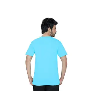 Generic 100% Cotton - Mens Plain SkyBlue T Shirt for Daily Use (L)
