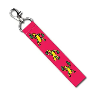 ISEE 360® Banana Fruit Lanyard Bag Tag with Swivel Lobster for Gift Luggage Bags Backpack Laptop Bags Travelers Students Worker L X H 5 X 0.8 INCH