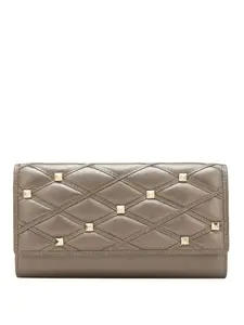 Da Milano Flap Leather Wallet for Women - Bronze