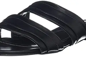 shoexpress Women Black Solid PU Open Toe Flats Sandal-6 Kids UK (BH0349-5)