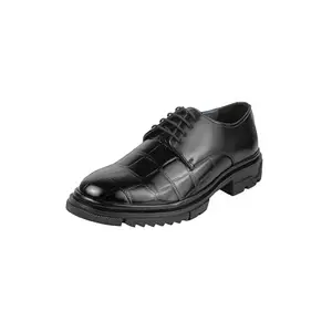 Mochi Men's Black Lace Up Closure Formal - Lace Up with Flat Sole UK/10 EU/44 (19-625)