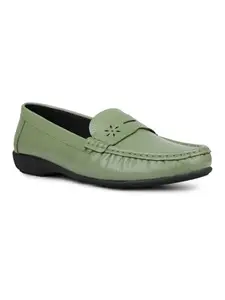 Inc.5 Womens Green Casual Square Toe Loafers