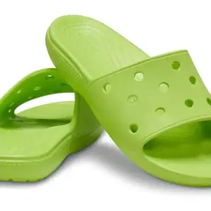 Crocs Classic Green Slide-(206121-3UH)-10 UK Men (M11)