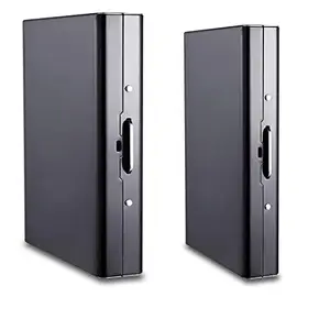 Stealodeal 6 & 8 Slot Black Metal Card Holder (Combo of 2)