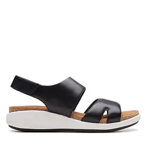 Clarks Women Un Bali Sling Black Leather Fashion Sandals-3.5 UK/India (36 EU) (91261417114035)