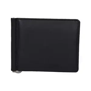 Leatherman Fashion LMN Genuine Leather Black Money Clip for Men(8 Card Slots)
