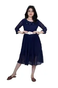 Ala Fashion Pleated Dress for Women |One Piece Dress for Women | Beach Dress for Women | Dresses for Women | Western Dresses for Women (in, Alpha, XL, Regular, Blue)