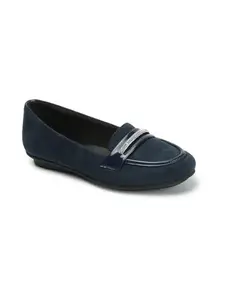 ELLE Women's Stylish Slip On Comfortable Loafers Colour-Blue, Size-UK 6
