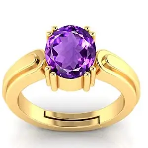 9.25 Ratti Katela (Amethyst) Original Stone Adjustable Ring For Men And Women With Lab Certified A4