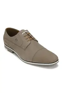Louis Philippe Men Brown Leather Lace Up Shoes