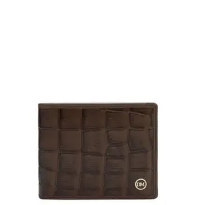 Da Milano RFID Protected Leather Wallet for Men with Card Slot - Brown