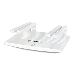 H&H 4G LTE SIM Router with Foldable 4 External Antennas-WiFi 6-300Mbps Speed Plug & Play-1 LAN Port-Portable Design (White)