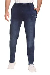 Colors & Blends - Men's Cotton Indigo (Denim) Track Pants/Lounge Pants (Size-M)