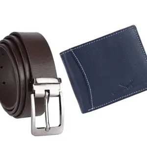 URBAN LEATHER Gift Hamper for Men | Genuine Leather RFID Wallet and Genuine Leather Belt Men's Combo Gift Set Combo Leather Gift for Men (Cross Black-MW80BL)