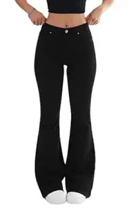 Reeca Womens Women's Bell Bottom Jeans | Comfortable Fit | Stylish Casual Wear for Office, College, Party & Daily Use