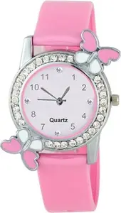 GIFFEMANS New Pink Stylish Diamond Studded Butterfly Women Watch Watch