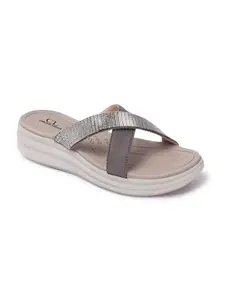 Carlton London Women Sandal,Grey,UK-5