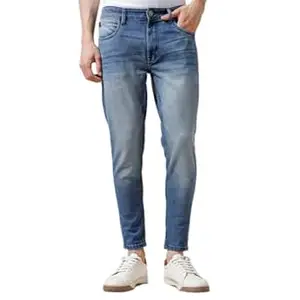 WROGN Men's Denim Jeans | Solid | Skinny Crop Fit