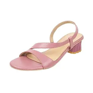 Metro Women Purple Synthetic Leather Fashion Chunky Heel Sandal UK/4 EU/37 (40-165)