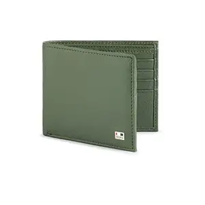 U.S. POLO ASSN. Skyros Olive Leather Wallet for Men