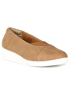 Bata Comfit Women's Slip-on Ballerina - Brown (8 UK) (5514585)