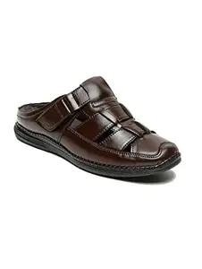 TEAKWOOD LEATHERS Teakwood Genuine Leather Casual Slippers & Sandals Footwear for Men (Brown, 40)