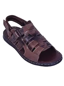 Buckaroo KIMBER Genuine Leather Brown Casual Closed Sandal For Mens: Size UK 7