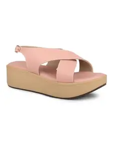 Inc.5 Women Peach Platform Heels
