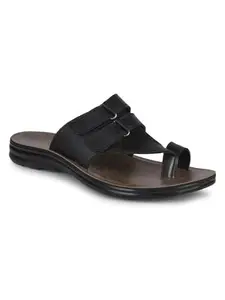 Bata Men's Slip-on Sandal - BLACK (8 UK) (8716655)