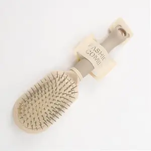 KESHU ENTERPRISE Detangler Hair Brush Detangling Hair Massage Comb || Scalp Massager Brush Hair Comb for Women And Men || Paddle Brush for Curly & Straight Hair || Professional Hair Styling Comb (CREAM)