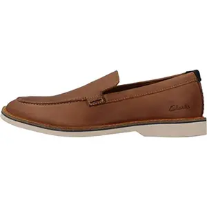 Clarks Men's Dark Tan Lea Leather Slip On Shoes (26161510)