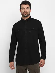 Royal Enfield Black Cotton Shirt for Men Size (S) 39 CM (RLASHL000085)