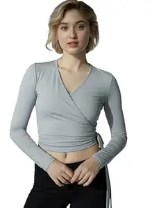 SIGHTBOMB SOFTLINE Active WEAR/Casual WEAR Cuddle WRAP Microfiber TIE Around Fullsleeve TOP for Women