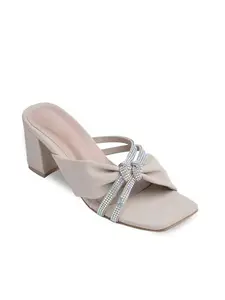 Creattoes Women and Girl Heel Sandal | 6 | Beige-2717