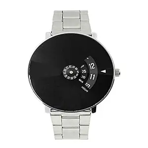 Watchstar | Women's Fancy & Stylist Dial Colour Black MoveWoment Type Automatic Band Material Stainless Steel Wrist Watch.(Pack of 1) (MRKF-1019)