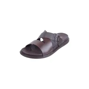 Metro Men Brown Slipon Open Toe Comfort Chappal UK/6 EU/40(16-902)
